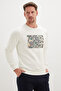 3 Thread Floral Maze Printed Crew Neck Sweatshirt - 6