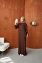 Embossed Knitted Textured Maxi Knitwear Dress Hijab