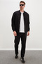 Snap Fastener Pique Fabric Regular Fit Jacket - 2