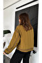 High Collar Zippered Pocket Comfortable Cut Special Design Coat - 5