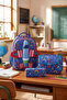 Vb Hürkuş Primary School Boys' School Bag with Lunch Box and Pen Holder Backpack Dark Blue-Red
