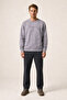 Rummi Patterned Winter New Season Men's Regular Fit Sweatshirt Gray - 3