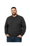 Men's Large Size Anthracite Buttoned Polo Collar Knitwear Sweater 3Xl-4Xl-5Xl-6Xl