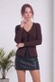 Women's Lace Detailed Buttoned Ribbed Knitwear Cardigan Black, Brown, Purple - 6