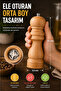 Set of 2 Ambu Body Salt and Pepper Mill 16 cm Adjustable Spice Grinder Kitchen Salt Mill - 5