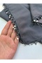 Handmade Pearl and Sand Bead Embroidered Handcrafted Writing Cloth Yemeni 100X100 cm - 3