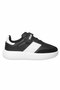 Children's Black and White Sports Shoes Velcro Casual Sneaker School Shoes - 2