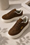 Women'S, Suede Texture, 5 cm Thick Sole, Lace-Up, Casual Sneaker Shoes - 2