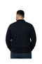 Men's Large Size Navy Blue Buttoned Polo Collar Knitwear Sweater 3Xl-4Xl-5Xl-6Xl - 3