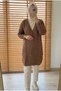 Women's Twisted Knit Detailed Buttoned Long Knitwear Cardigan Hijab - 2