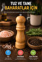 Bamboo Body Salt Pepper Mill 16 cm Adjustable Spice Grinder Salt Grinder for Kitchen - 4