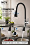 Kitchen Faucet Compatible Black Swivel Head