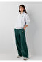 Logo printed knitted pants cınar green - 2