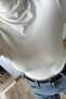 Ecru High-Neck Soft Textured Blouse - 4