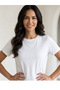 White Solid Color Women's T-Shirt