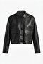 Leather Women's Jacket Ckt01776 Black - 4
