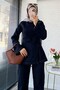 Premium Side Slit Detailed Denim Trousers Set - Dark Blue - 7
