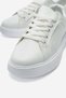 Lace-Up Women's Sports Shoes White White - 3