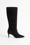 Suede Below-The-Knee Thai Feather Women's Boots - 5