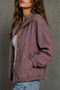 Bordo Plaid Oversize Spring Jacket - 2