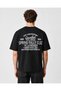 Vintage Double-Sided Printed Oversize T-Shirt Unisex 80% Cotton Boxy Fit Streetwear T-Shirt Thick Textured