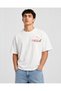 Capri Tarif Double Printed Oversize T-Shirt Unisex 80% Cotton Boxy Fit Streetwear T-Shirt Thick Textured