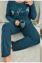 100% Cotton Organic Winter Women's 2-Piece Pajama Set - 4