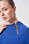 205 Zipper Detail Tricot Tunic Saks - 2