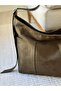 Adjustable Perforated Strap Shoulder and Crossbody Women's Bag with Front Pocket En42 Size28 - 4
