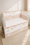 Coffee Ruffle 70X130 Furniture Crib Edge Protector Set - 4 Piece Dream Series - 8