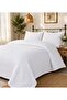 Double White Checkerboard Patterned Pique | Hotel Pikesi |   100% Cotton |   200 X 230 cm