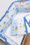 Blue Ruffled 60X120 Furniture Crib Edge Protection Set - 4 Piece Dream Series - 6