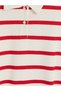 Polo Neck Striped Women's T-Shirt - 6