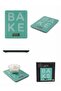 The Cooks Co. Digital Kitchen Scale, Tempered Glass, Teal, 5kg BAKE Typography Design, LCD Display, Slim Profile, Tare Function, Baking Use
