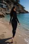Women's Lycra Diving Fabric Sports / Casual / Plain / Front Zipper Detailed Jumpsuit - 4