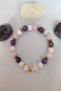 Certified Howlite, Pink Quartz, Amethyst Natural Stone Bracelet