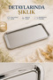 Premium Stainless Steel Presentation Tray 33X18 cm – Stylish Rectangular Tea and Coffee Serving Tray - 4
