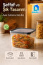 4 Liter Square Storage Container with Lid Stackable Bpa Free Transparent Black - 5