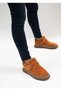 5518 Eren Shoes&Bag Genuine Leather Suede Fur Detailed Buckle Flat Heeled Women's Casual Shoes Real Leather Suede Tan - 7