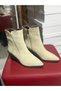Yalo Women's Western Cowboy Heeled Real Leather Suede Boots P2000-Beige - 2