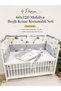 Gray Ruffled 60X120 Furniture Crib Edge Protection Set - 4 Piece Dream Series - 3