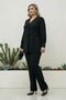 Women's Stone Embroidered Crepe Jacket Trousers Suit Stylish Double Suit 36-48 46417 - 5