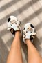 Cute Unisex Winter Plush Non-Slip House Slippers with Cow Figure - 5