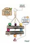 Wooden Beaded Rattle Bird Cage Toy for Budgie and Cockatiel, Natural Toy - 3