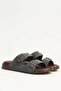 Smoked Double-Striped Lightweight Men's Slippers Pc-7923