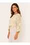 Asez Boutique Women's Floral Detailed Openwork Knitted Transparent Lace Knitwear Blouse