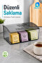 3 Compartment Transparent Tea Box with Lid Tea Bag Organizer 22X17X9 cm Bpa Free - 3