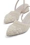 Dora Pointed Toe Knitwear Embroidered Bead Embellished Comfortable Stylish Daily Low Heeled Women's Shoes - 3