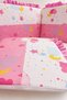 Pink Ruffled 90X130 Furniture Crib Protection Set - 4 Piece Dream Series - 4