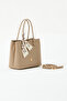 Women's Multi-Compartment Scarf Detailed Handbag - 8